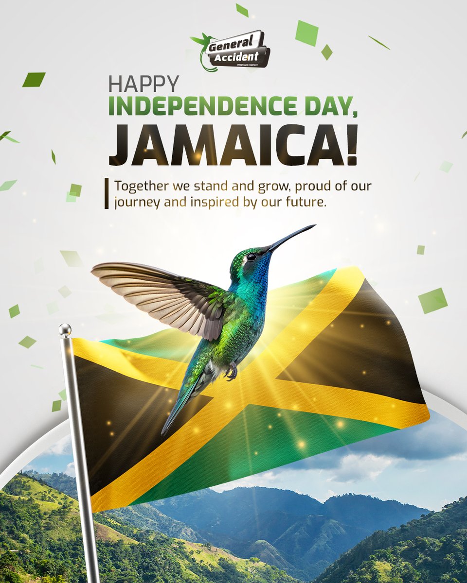 genacc's tweet image. Bold. Free. Protected. This Independence Day, we’re proud to stand with generations building a stronger, safer Jamaica. 
#CarInsurance #ContentsInsurance #PropertyInsurance #HomeInsurance #TravelInsurance #Insurance #GenAcJA #Jamaica #FutureProofingTomorrow #IndependenceDay