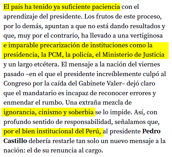 Fernando Zegarra (@fernandozegarr6) on Twitter photo "Señor" director de <a href="/elcomercio_peru/">El Comercio</a> , <a href="/aremirju/">Juan Aurelio Arévalo</a> , las extorsiones aumentaron 700% ¿no le va a pedir la renuncia a Boluarte por "el bien institucional del país", por la "imparable precarización de las instituciones", así como lo hacia con Pedro Castillo? Cínico y sinvergüenza. "Señor" director de <a href="/elcomercio_peru/">El Comercio</a> , <a href="/aremirju/">Juan Aurelio Arévalo</a> , las extorsiones aumentaron 700% ¿no le va a pedir la renuncia a Boluarte por "el bien institucional del país", por la "imparable precarización de las instituciones", así como lo hacia con Pedro Castillo? Cínico y sinvergüenza.