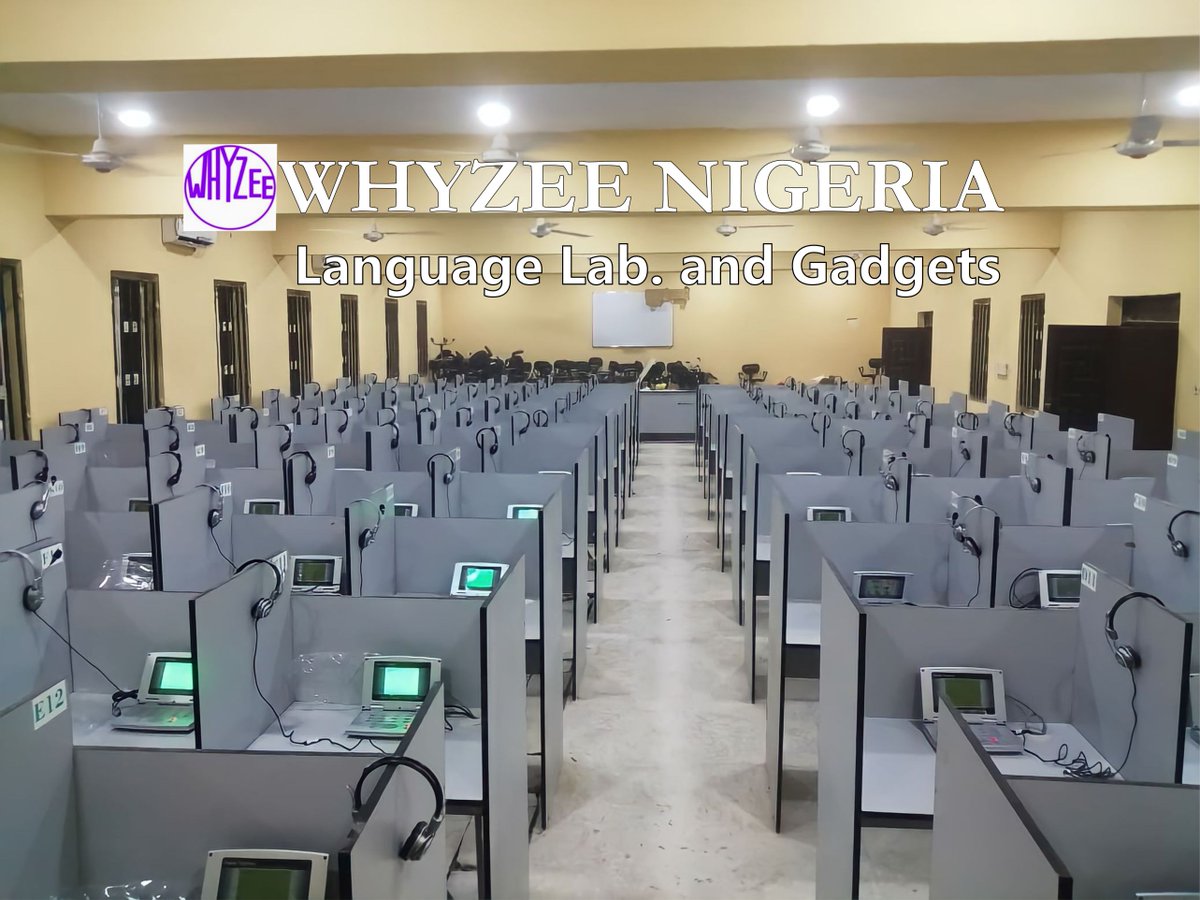 Whyzeenigeria's tweet image. Language Labs &amp;amp; Gadgets!

Whyzee Language Labs &amp;amp; Gadgets: Enhance language learning. Contact: info@whyzee.com.ng, 08035514153, 07042686855.
#WhyzeeNigeria #LanguageLab #LanguageLearning #ELT