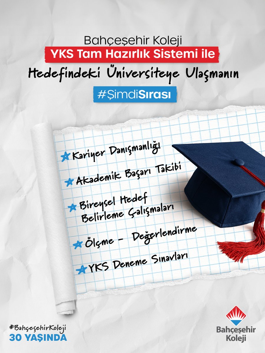 Bahçeşehir Kolejinde lise eğitimi ile hedefe odaklı bir yolculuk!

11.⁠ ⁠sınıftan itibaren "YKS Tam Hazırlık Sistemi" ile başarıya bir adım daha yakınsın. ❤️💙

Hedefindeki üniversiteye ulaşmanın #ŞimdiSırası !

#BahçeşehirKoleji