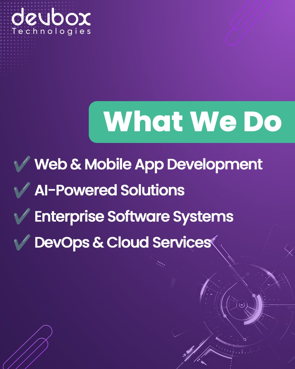devbox_co's tweet image. At Devbox Technologies, we engineer robust, scalable, and secure software solutions designed to accelerate digital transformation and drive operational excellence.

Ready to engineer impactful solutions?
Get in touch today!

#softwaredevelopment #innovation #techsolutions #devbox