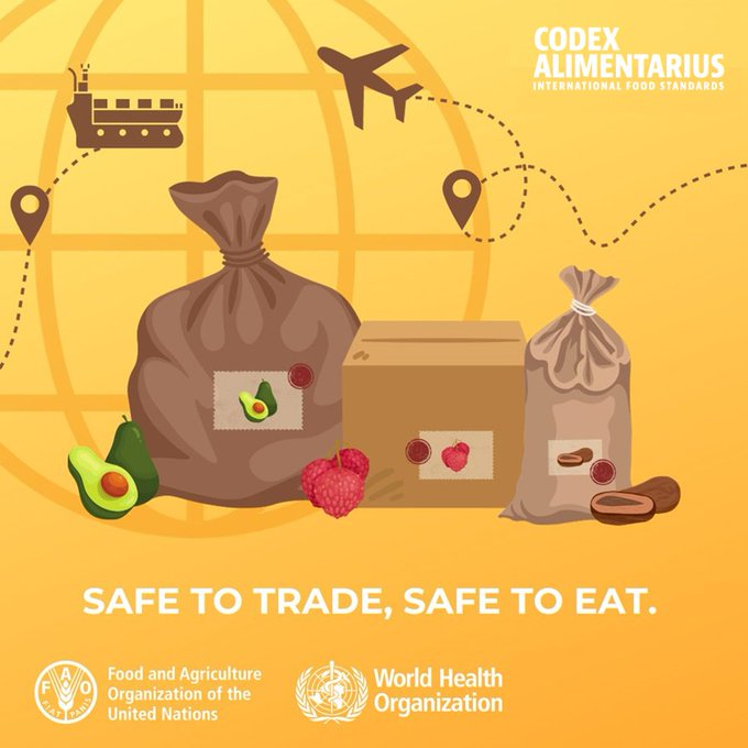 FAOWHOCodex's tweet photo. 📝 | An avocado from Latin America, a date from Near East or lychee from Asia can reach your table safely. 

👉 Codex texts are used by @wto as reference standards for foods traded globally.

#Codex | #FoodSafety https://t.co/uhg80dUrGN