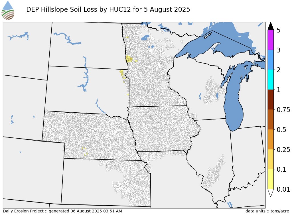 Daily Erosion output for August 5 2025 is available dailyerosion.org/map/#20250805/…