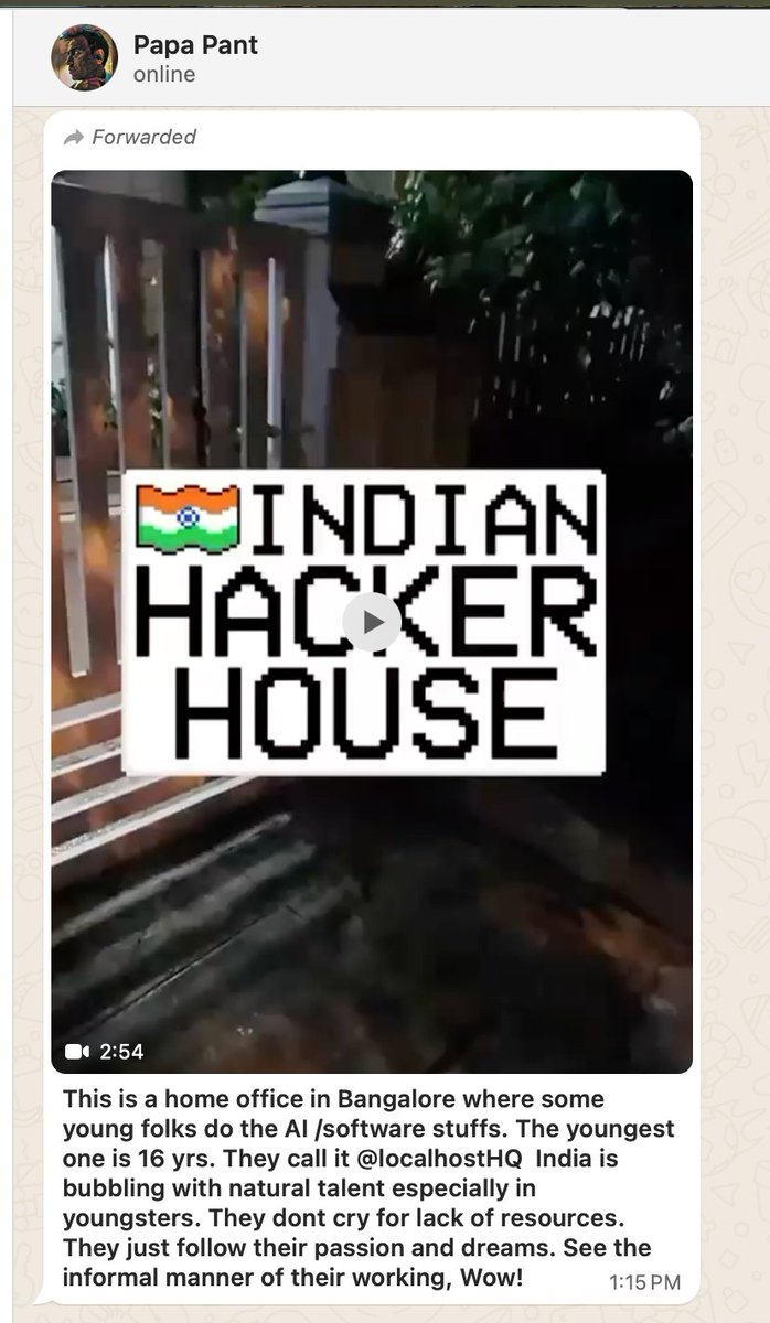Sameera Pant (@sameeraculous) on Twitter photo <a href="/localhostHQ/">localhost HQ</a> / <a href="/localhostIND/">LocalHost India</a> made it to my father's Whatsapp forwards 🫡 that's how you know you're killin it. <a href="/localhostHQ/">localhost HQ</a> / <a href="/localhostIND/">LocalHost India</a> made it to my father's Whatsapp forwards 🫡 that's how you know you're killin it.