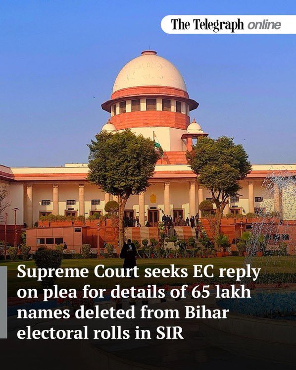 The apex court will hear the matter on August 12 along with other petitions challenging the Election Commission’s special intensive revision of voter lists in Bihar
#SpecialIntensiveRevision #BiharSIR #SupremeCourt