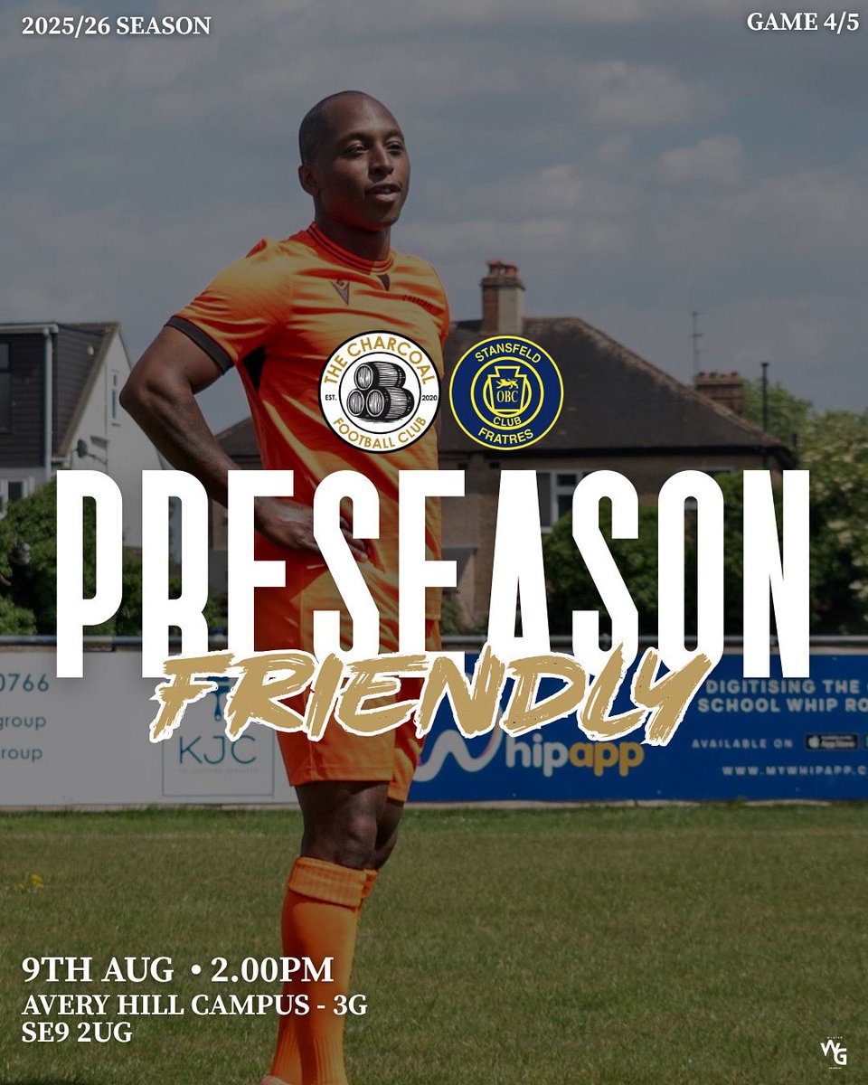 The Charcoal FC (@thecharcoalfc) on Twitter photo THIS WEEKEND ⚽️
We face <a href="/StansfeldFC/">Stansfeld FC</a> reserves for our penultimate preseason friendly 💪🏼
🏟️| Avery Hill Campus, SE9 2UG *NEW VENUE*
⏰| 2PM KO
Come down watch and support the boys!
#thecharcoalfc #challengeaccepted 🧡 THIS WEEKEND ⚽️
We face <a href="/StansfeldFC/">Stansfeld FC</a> reserves for our penultimate preseason friendly 💪🏼
🏟️| Avery Hill Campus, SE9 2UG *NEW VENUE*
⏰| 2PM KO
Come down watch and support the boys!
#thecharcoalfc #challengeaccepted 🧡