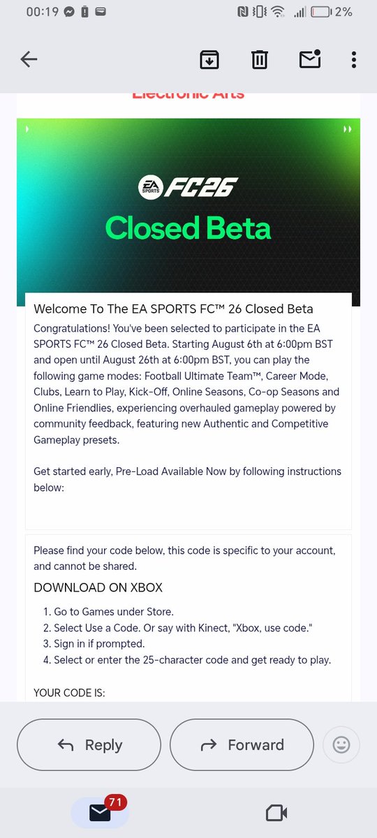 Callum MacDougall (@mynamescyxus) on Twitter photo π¨ EA FC 26 BETA CODE GIVEAWAY π¨
I'm giving away x25 beta codes from this post alone!
To win one:
- LIKE
- FOLLOW <a href="/MyNamesCyXus/">Callum MacDougall</a>
- REPLY WITH YOUR PLATFORM
- REPOST
SENDING 5 OUT IN AN HOUR. BETA IS NOW LIVEβ³β³β³β³β³β³β³β³βββ
#EAFC #EAFC26 #eafc26beta #FIFA26 π¨ EA FC 26 BETA CODE GIVEAWAY π¨
I'm giving away x25 beta codes from this post alone!
To win one:
- LIKE
- FOLLOW <a href="/MyNamesCyXus/">Callum MacDougall</a>
- REPLY WITH YOUR PLATFORM
- REPOST
SENDING 5 OUT IN AN HOUR. BETA IS NOW LIVEβ³β³β³β³β³β³β³β³βββ
#EAFC #EAFC26 #eafc26beta #FIFA26