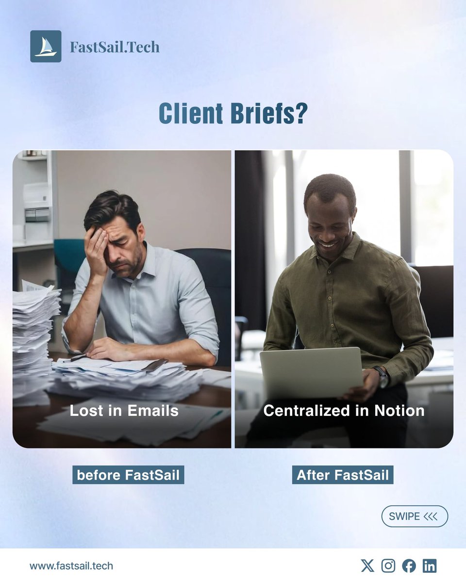 FastsailTech's tweet image. A messy system will cost you money, time, and peace.
At Fastsailtech, we help you move from tech mayhem to flow.
Smart builds
Real strategy
Clean integrations
DM us to see what “after” could look like for you.
#TechTransformation #FastsailFix #WorkflowUpgrade #Fastsailtech