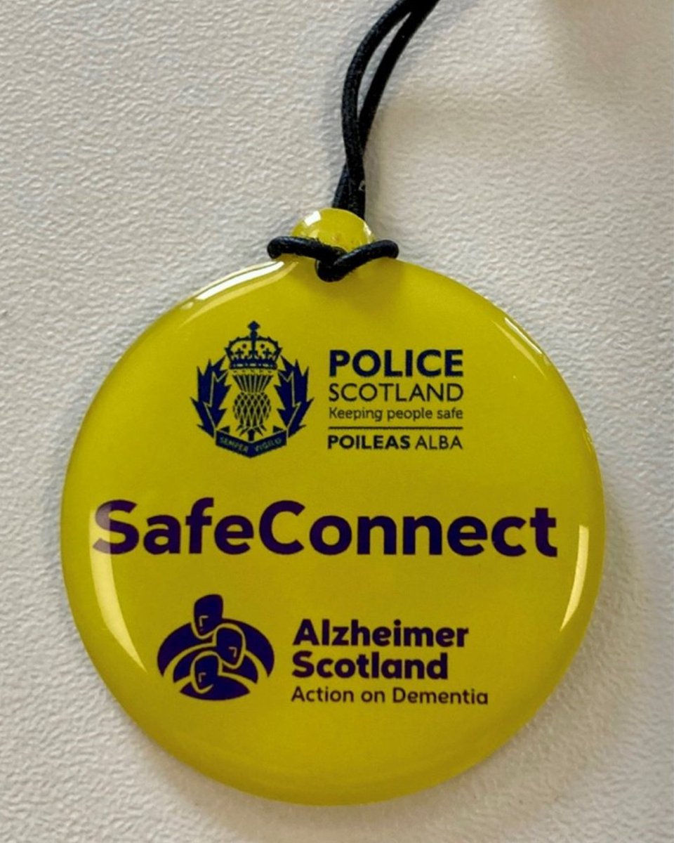 Alzheimer Scotland (@alzscot) on Twitter photo We’ve launched SafeConnect with <a href="/PoliceScotland/">Police Scotland</a> – a new initiative to help safeguard people with dementia at risk of going missing.
The SafeConnect fob is a small yellow device that can be carried or attached to clothing. It securely stores emergency contact details and can be We’ve launched SafeConnect with <a href="/PoliceScotland/">Police Scotland</a> – a new initiative to help safeguard people with dementia at risk of going missing.
The SafeConnect fob is a small yellow device that can be carried or attached to clothing. It securely stores emergency contact details and can be
