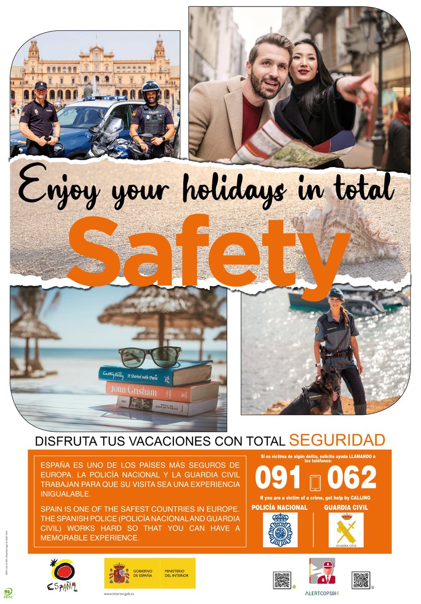 🧑‍✈️👩‍✈️Mientras nosotros disfrutamos del turismo por nuestro país, nuestras fuerzas de seguridad velan por nuestra seguridad, para que podamos disfrutar de un turismo seguro y un entorno protegido.
Gracias por vuestra labor!