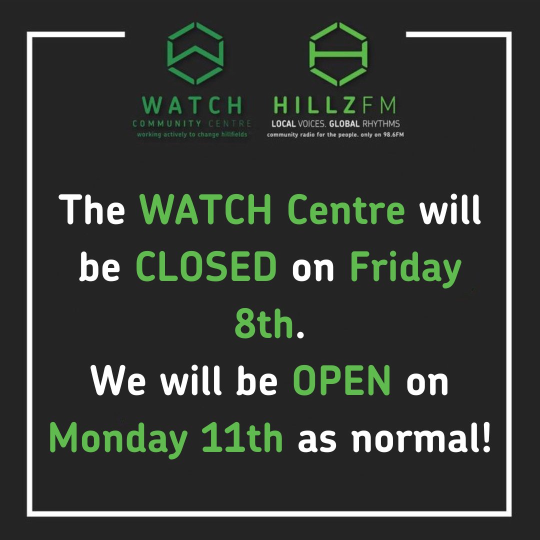Heads up! The WATCH Centre will be closed this Friday 8th August for the day. We’ll be back to business as usual on Monday 11th August. Thanks for your understanding and have a safe, relaxing weekend! ✨