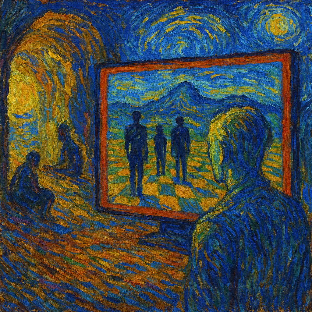 ImparoStudio's tweet image. Is simulation theory just Plato’s cave in a digital age? From Descartes’ evil demon to Sufism’s “world as a dream,” we’ve long questioned reality. What makes today’s tech-driven version so compelling? 🤔
#SimulationTheory #Philosophy