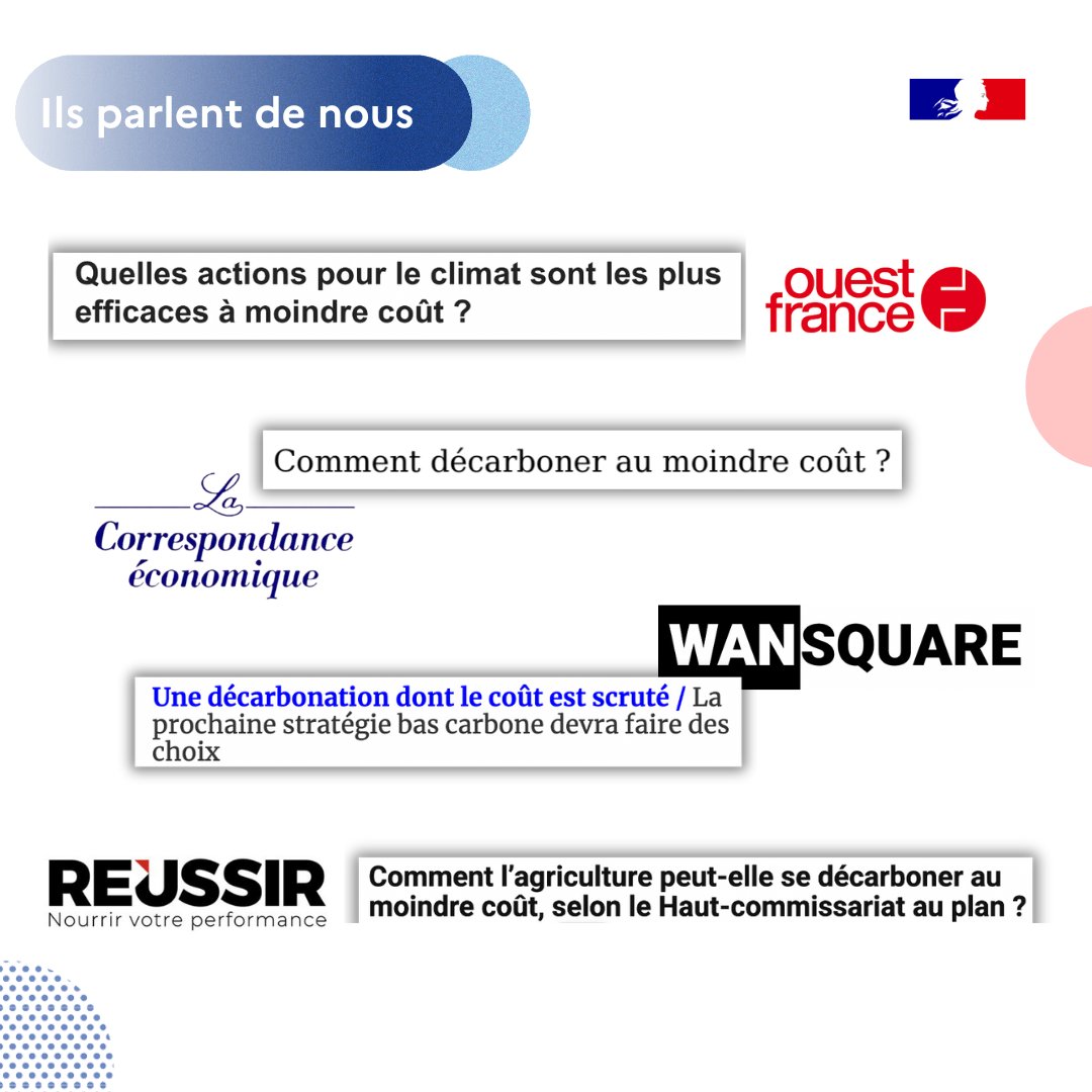🌱 Comment décarboner au moindre coût ?

📣 Retour sur les échos médiatiques de cette nouvelle note flash du Haut-commissariat à la Stratégie et au Plan qui identifie des actions de décarbonation à réaliser en priorité, en raison de leur rentabilité élevée pour la collectivité.