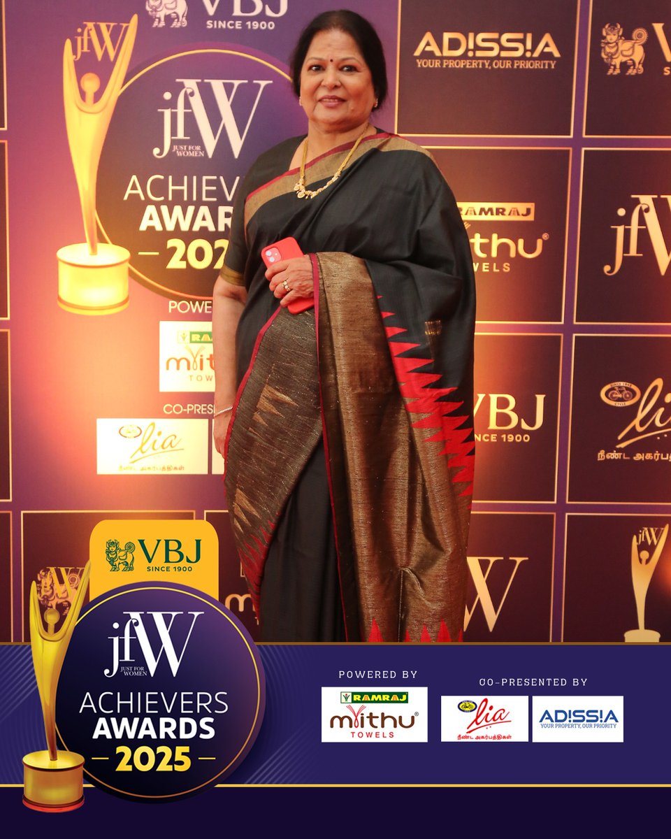 Mana Anandavel turned heads with not just her outfit but her inspiring story and mindset!

#jfwachieversawards2025

Title sponsor - <a href="/vbj_1900/">VBJ (Since 1900)</a>

Powered by - <a href="/Ramrajofficial/">Ramraj Cotton</a>

Co-presented by - <a href="/CYCLEdotIN/">Cycle.in</a> <a href="/adissiacbe/">Adissia Developers</a>