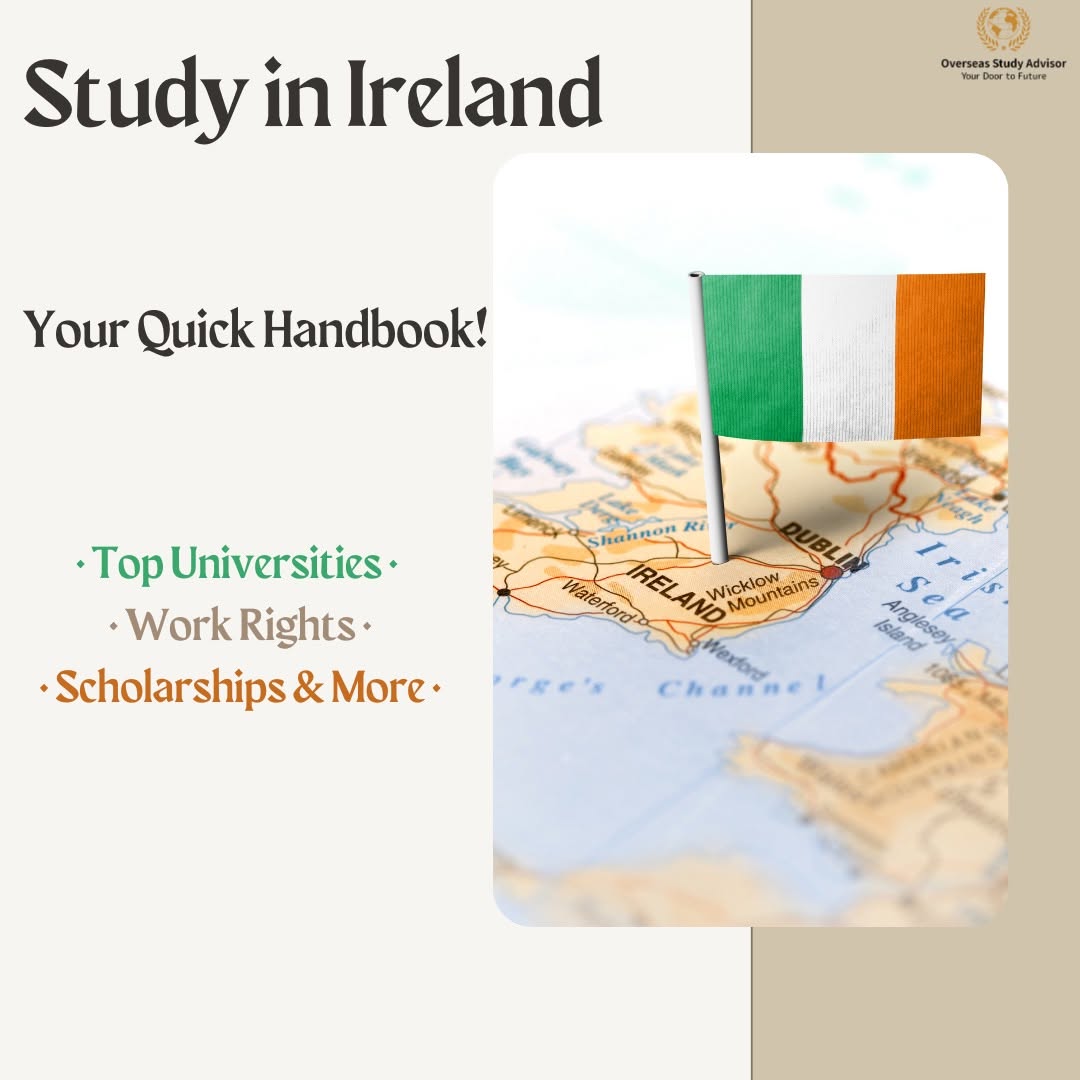 advisorOSA's tweet image. Ever dreamt of studying where castles meet career opportunities? 🍀

#Ireland blends beauty &amp;amp; brains with QS-ranked universities, work rights, and post-study visas. 📚
Your #Irish academic era starts now—swipe this mini handbook &amp;amp; explore!

#StudyInIreland #StudyAbroad #Students