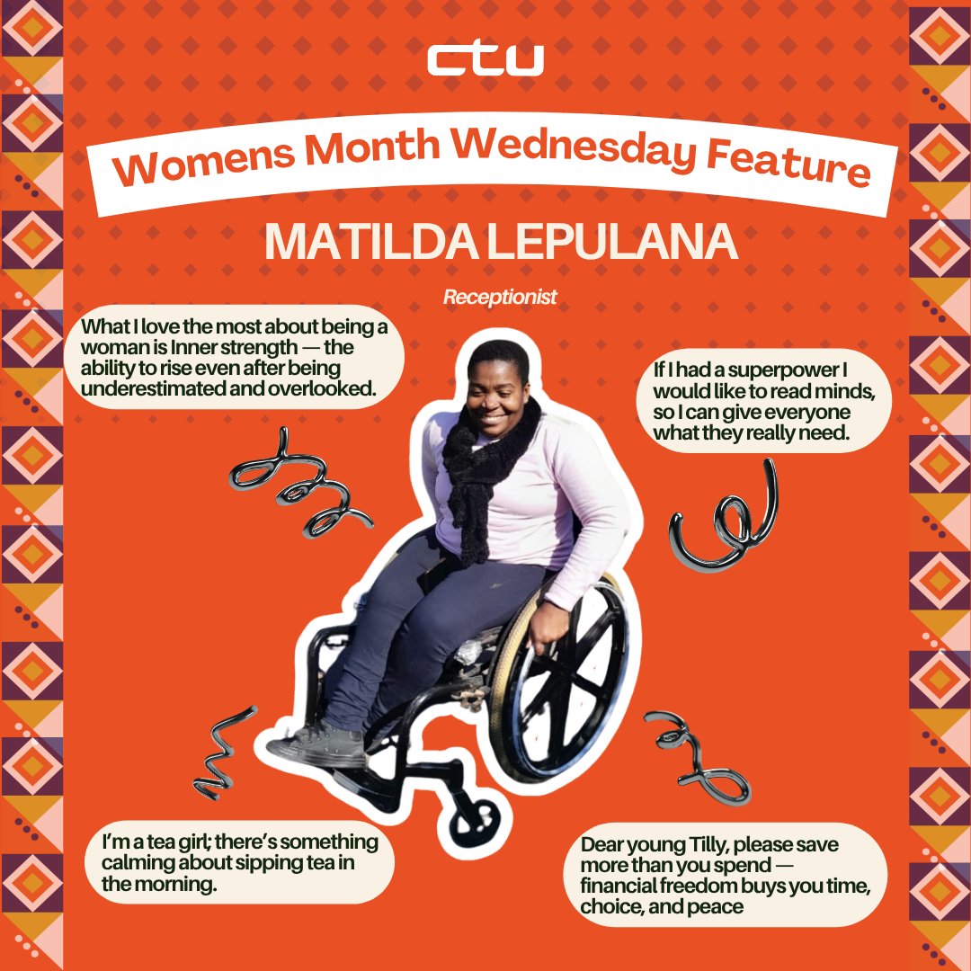 This August, we're celebrating the women who bring heart, strength, and spirit to CTU — starting with our incredible receptionist, Matilda Lepulana.

#CTUWomen #WomensMonth #HerStory #MatildaMoments #CTU