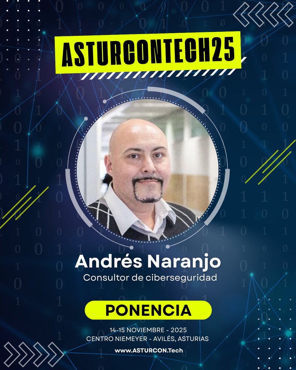 πππππΏππ’π‘.ππ²π°π΅ (@asturcontech) on Twitter photo Anuncio anuncio! π’ Nuevo ponente para #AsturCONTech25 π
π¨π»βπ» AndrΓ©s Naranjo <a href="/TheXXLMAN/">AndrΓ©s Naranjo "πππ-ππΈβ" π‘οΈ Blue: @XXLMAN.ES</a>
Experto en ciberseguridad con mΓ‘s de 10 aΓ±os de experiencia y larga trayectoria en TIC, profesional certificado en seguridad de los datos y habitual divulgador de ciberseguridad. Nombrado Anuncio anuncio! π’ Nuevo ponente para #AsturCONTech25 π
π¨π»βπ» AndrΓ©s Naranjo <a href="/TheXXLMAN/">AndrΓ©s Naranjo "πππ-ππΈβ" π‘οΈ Blue: @XXLMAN.ES</a>
Experto en ciberseguridad con mΓ‘s de 10 aΓ±os de experiencia y larga trayectoria en TIC, profesional certificado en seguridad de los datos y habitual divulgador de ciberseguridad. Nombrado