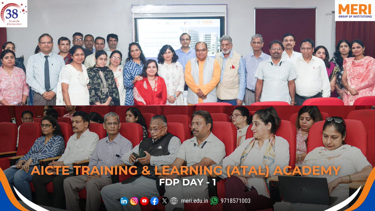 meri_college's tweet image. Day 1 of the One-week Faculty Development Programme on Innovative Studio Techniques in Film and Video Communication kicked off with two power packed sessions led by industry Experts.

#fdp #atalacademy #merigroupofinstitution #ggsipu #aicteapproved #mediaeducation #facultyevent
