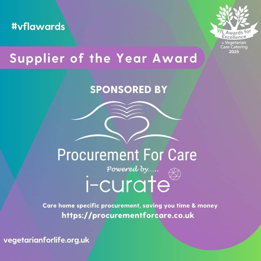 Are you a supplier transforming care catering with standout veg*n products?

Nominate for Vegan/Vegetarian Supplier of the Year – sponsored by Procurement For Care – in <a href="/VfL_UK/">V for Life</a>’s 2025 Awards🏆

👉vegetarianforlife.org.uk/veggiehero
#VfLAwards2025 #VeganSupplier #CareCatering