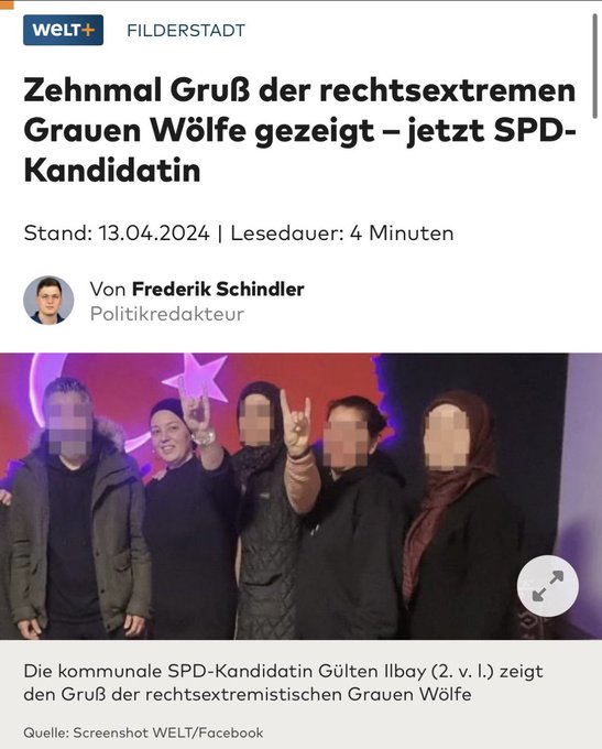 Ali Utlu (@alicologne) on Twitter photo <a href="/cem_oezdemir/">Cem Özdemir</a> Ich werde seit Jahren von den Wölfen verfolgt. Ich verstehe nicht, warum diese Organisation und deren Kennzeichen nicht wie in anderen Ländern verboten sind. Vielleicht, weil Parteien wie die SPD diese unterstützen? <a href="/cem_oezdemir/">Cem Özdemir</a> Ich werde seit Jahren von den Wölfen verfolgt. Ich verstehe nicht, warum diese Organisation und deren Kennzeichen nicht wie in anderen Ländern verboten sind. Vielleicht, weil Parteien wie die SPD diese unterstützen?