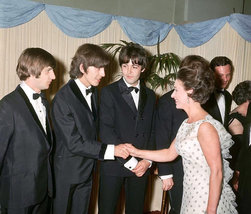 The film Premiere of Help! July 1965, meeting PrincessMargaret at the London Pavilion.