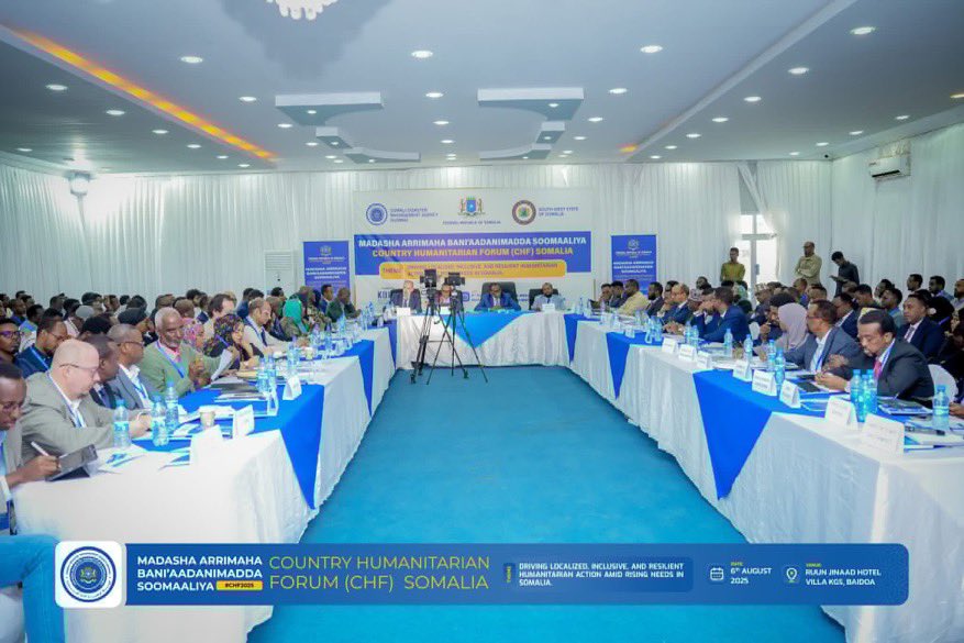 Shirka Madasha Arimaha Bani’aadannimada Soomaaliya (Country Humanitarian Forum - CHF 2025) ee maanta ka furmay magaalada Baydhabo waxaan rajaynayaa inay deeqaha dunida oo sii gabaabsi ah ay soomaalidu xaqiiqsato inay cid kale isku hallaynin oo ay la timaado hab ay kuwajihi karto