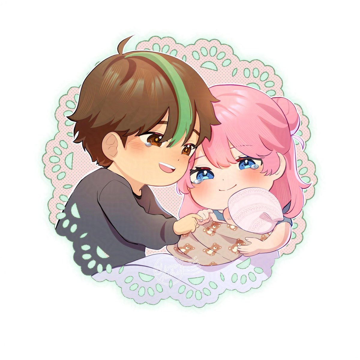 I couldn’t contain my excitement and joy🥹
So i draw this as a gift for both of them, congratulations for welcoming a beautiful and healthy baby girl🫶✨
Wishing your family full of joy, love and sweet moments ahead💞

#Smallishbeans #LDShadowLady