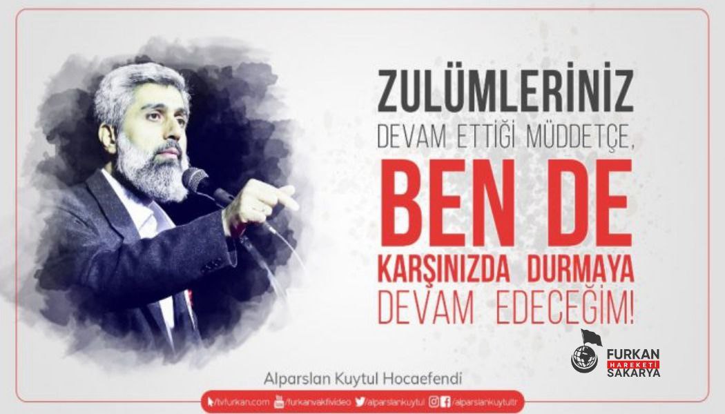 Zulümleriniz Devam Ettiği Müddetçe Ben De Karşınızda Durmaya DEVAM EDECEĞİM!

| Alparslan Kuytul Hocaefendi

#AidCoalitionToGaza 
#Israel
