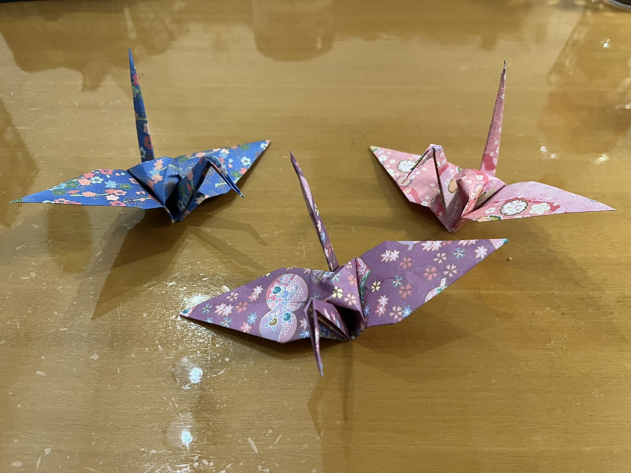 蒼衣　折り鶴15×15cm 折り紙 鶴 和風ちよ紙 蒼衣様専用ページ（和柄用紙 和ごころ