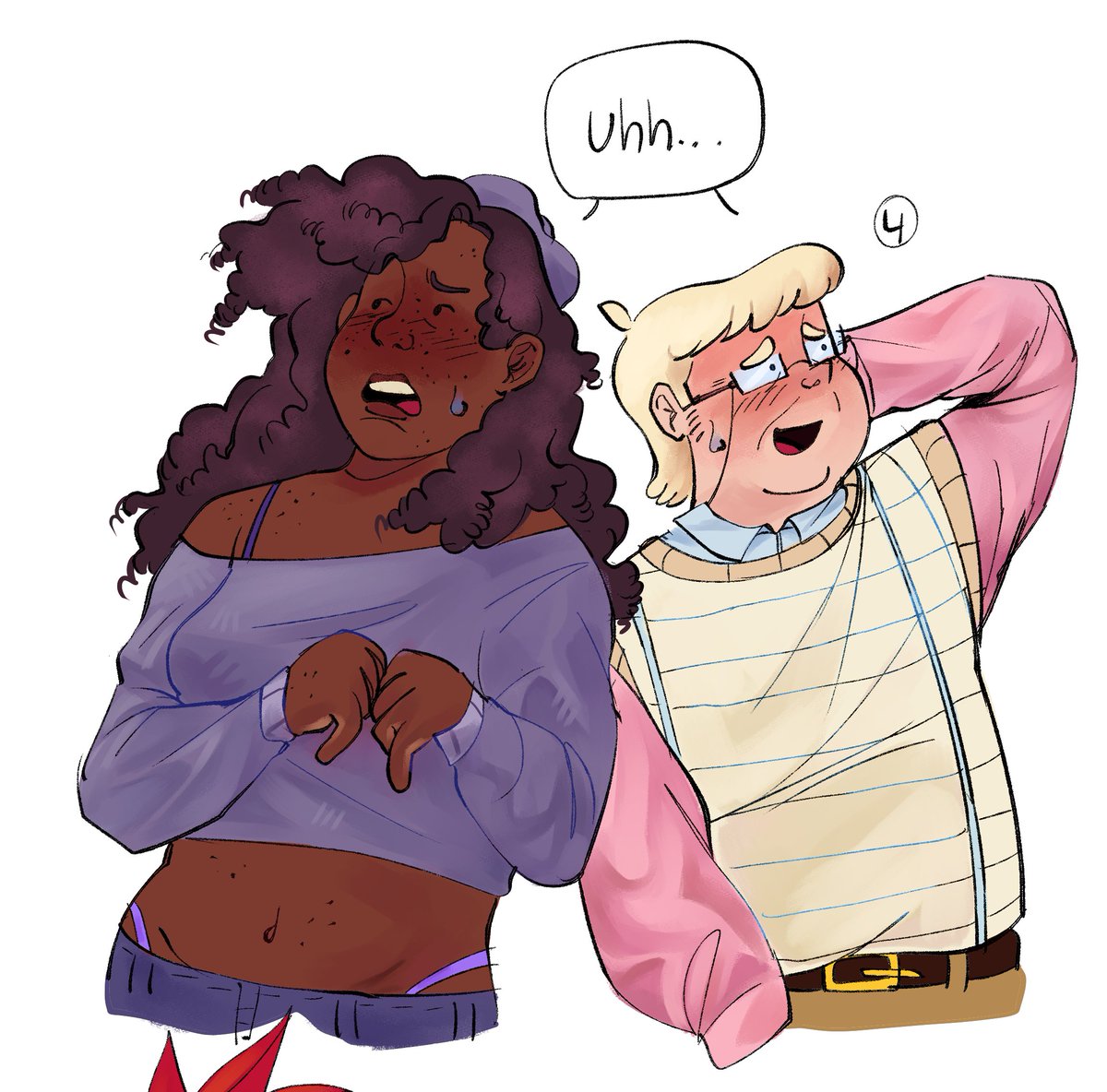 redraw of that one scene from ii s4 ep2 that is just. pepper and paper friendship is right there