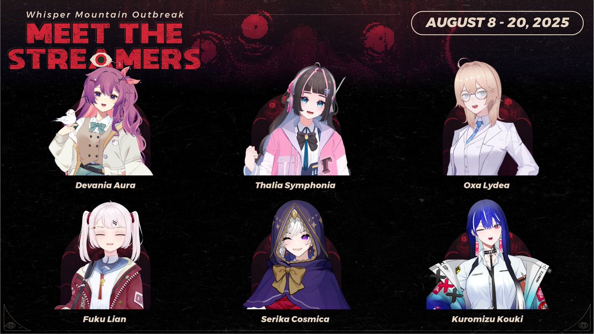 Toge Productions 🌱 (@togeproductions) on Twitter photo Also, meet our streamers!
We are delighted to have them in the <a href="/WMOgame/">Whisper Mountain Outbreak</a> Streamers Week!
Please give support to these lovely streamers🥰 Also, meet our streamers!
We are delighted to have them in the <a href="/WMOgame/">Whisper Mountain Outbreak</a> Streamers Week!
Please give support to these lovely streamers🥰