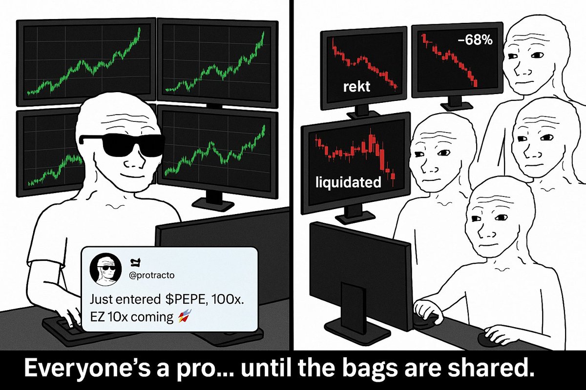Trading_ai_bot's tweet image. Everyone&apos;s a pro trader
Until their followers start copying their bags 
#Crypto