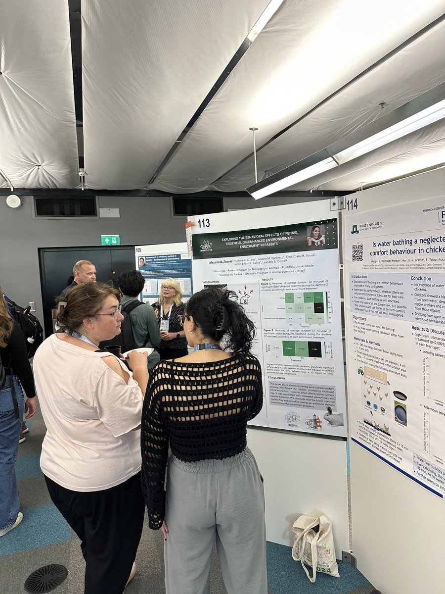 IsabelaBez_'s tweet image. Proud to see my first advisee presenting one of our projects in her 1st International Congress outside of Brazil! 👏🏻💚

These are the moments that make the hard work really worth it! #ISAE2025 #RabbitBehaviour 🐰