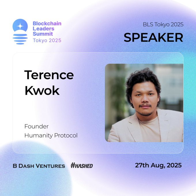 MetaverseJR 🔺🥷 (@metaversejr) on Twitter photo In #Web3, a protocol is not just software.
That software needs to be explained, shared and discussed.
And that is what <a href="/Humanityprot/">Humanity Protocol 「 🖐️ ✦ 🇺🇳 」</a> continues to do.
Terence Kwok <a href="/TK_Humanity/">Terence Kwok 「 🖐️ ✦ 🌏 」</a> will be back on stage on August 27, 2025 as a speaker on the <a href="/BLS_World/">BlockchainLeadersSummit</a> Tokyo 2025 stage...
Each new In #Web3, a protocol is not just software.
That software needs to be explained, shared and discussed.
And that is what <a href="/Humanityprot/">Humanity Protocol 「 🖐️ ✦ 🇺🇳 」</a> continues to do.
Terence Kwok <a href="/TK_Humanity/">Terence Kwok 「 🖐️ ✦ 🌏 」</a> will be back on stage on August 27, 2025 as a speaker on the <a href="/BLS_World/">BlockchainLeadersSummit</a> Tokyo 2025 stage...
Each new