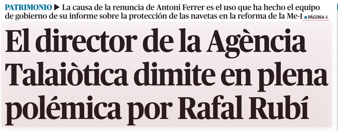 Això és INADMISSIBLE❗️

👉🏻 Exigim la dimissió del conseller de Cultura, Joan Pons Torres, per haver provocat aquesta greu crisi institucional que posa en perill la declaració de <a href="/Mtalaiotica/">Menorca Talaiòtica</a> com a Patrimoni Mundial.

Prou mentides i prou emprar els experts de forma partidista! 😡