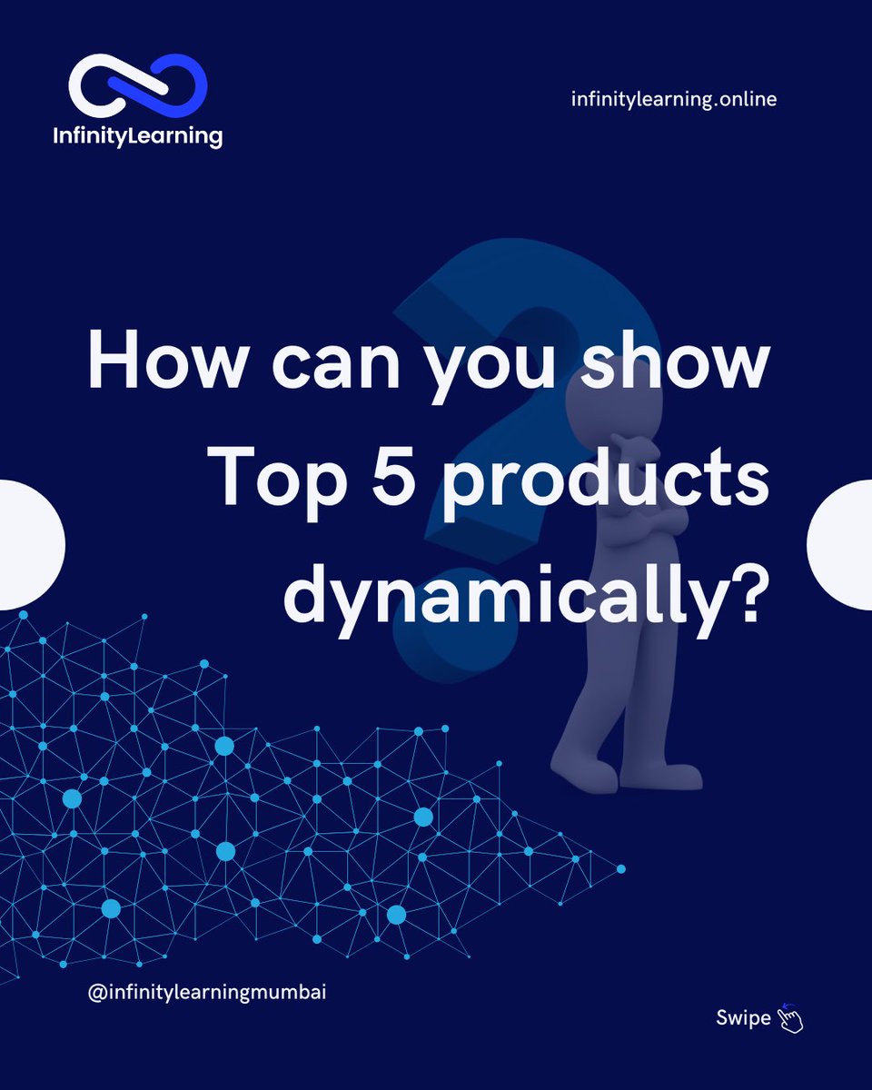 InfinityLearnMu's tweet photo. Do YOU Know This Power BI Trick?

Show Top 5 Products dynamically using RANKX + slicer!

Website: [https://t.co/Yecu2BofAu]
 Facebook – @infinitylearningmumbai
 Instagram – @infinitylearningmumbai
 Twitter (X) – @InfinityLearnMu

#PowerBI #DAXTips #RANKX https://t.co/JMvr5BBvqp