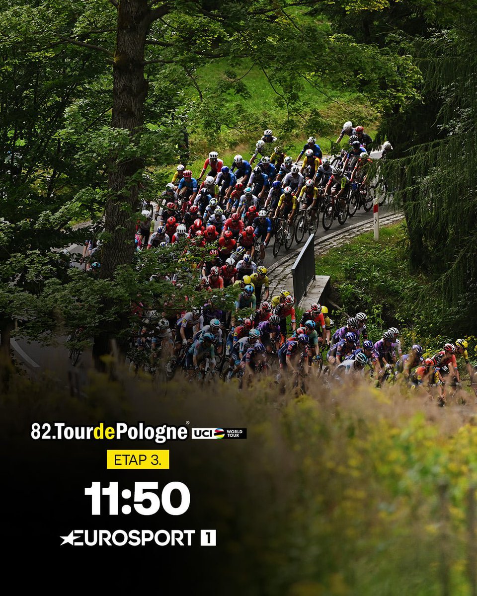 Przyszła pora na najtrudniejszy etap #TdP2025 🥵

📍 Start i meta w Wałbrzychu. Będziemy na trasie (Eurosport 1 &amp; #HBOMax) oraz w nietypowych miejscach związanych z 3. etapem (Facebook &amp; YouTube) 📺

#TdP2025 #EurosportOnTour #HomeOfCycling