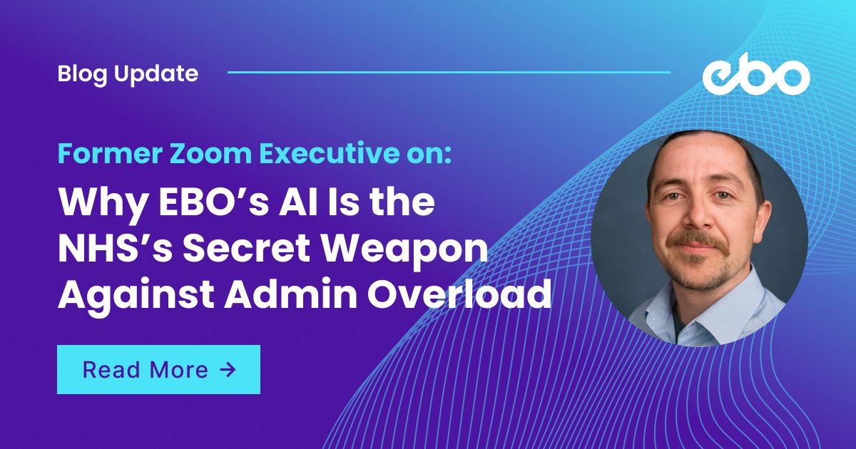 EBO (@ebo_ai) on Twitter photo Former Zoom Executive <a href="/A511ley/">Ash Thornley-Davies | @zoom healthcare UK</a> and now Healthcare Account Director at EBO on Why EBO’s AI Is the NHS’s Secret Weapon Against Admin Overload 👉
healthcare.ebo.ai/2025/08/04/for… Former Zoom Executive <a href="/A511ley/">Ash Thornley-Davies | @zoom healthcare UK</a> and now Healthcare Account Director at EBO on Why EBO’s AI Is the NHS’s Secret Weapon Against Admin Overload 👉
healthcare.ebo.ai/2025/08/04/for…