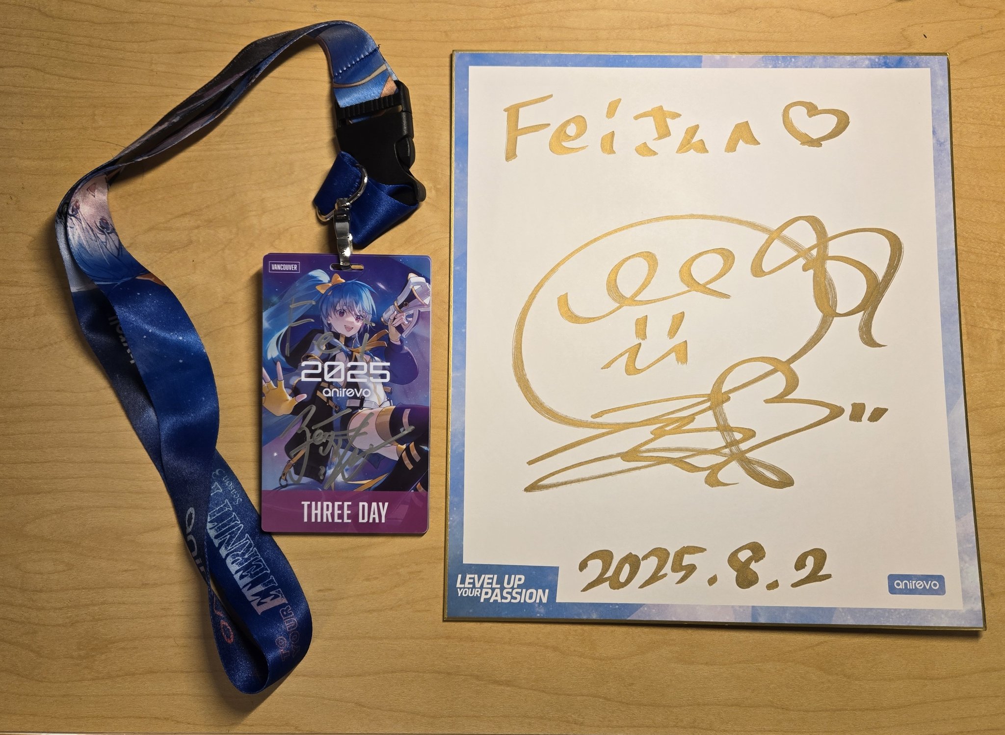 内田彩さん、サイン色紙 fei かん on X: