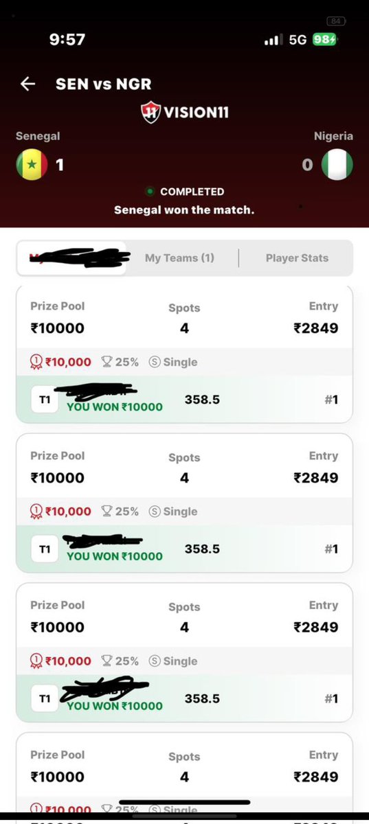 Cleansweep in Small Leagues
Members Over 50k+ Shot
Want To Play With My Team
Join My Telegram Channel 
t.me/nikhil619dream

#dream11
