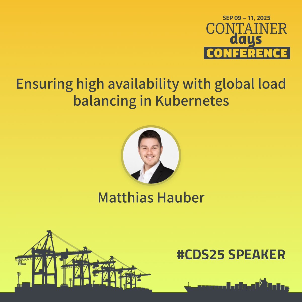 PRODYNA is participating in ContainerDays 9-11 September 2025 in Hamburg.
Our Matthias Hauber will be speaking about: "Ensuring High Availability with Global Load Balancing in Kubernetes".
🗓️ Tuesday, 9 September 2025
🕚 11:10 AM

#ContainerDays2025 #CloudNative #Kubernetes