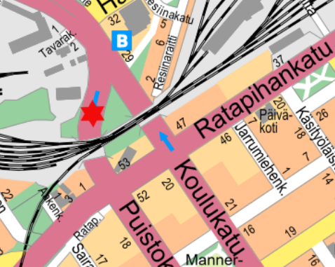 Valaistustyö Puistokadulla välillä ABC Koulukatu - Ratapihankatu klo 14.30 asti. Yksi ajokaista pois käytöstä työmaan kohdalla. #turku #liikenne