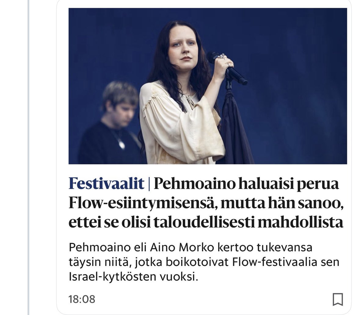 Toisin kuin syvemmin tiedostavalla Pehmoainolla, minulle on taloudellisesti mahdollista boikotoida Flow-festivaali -nimistä kasvisruokaretriittiä.

Tosin retriitin arvoa minun silmissäni nostaa sen yhteistyö Israelin kanssa.