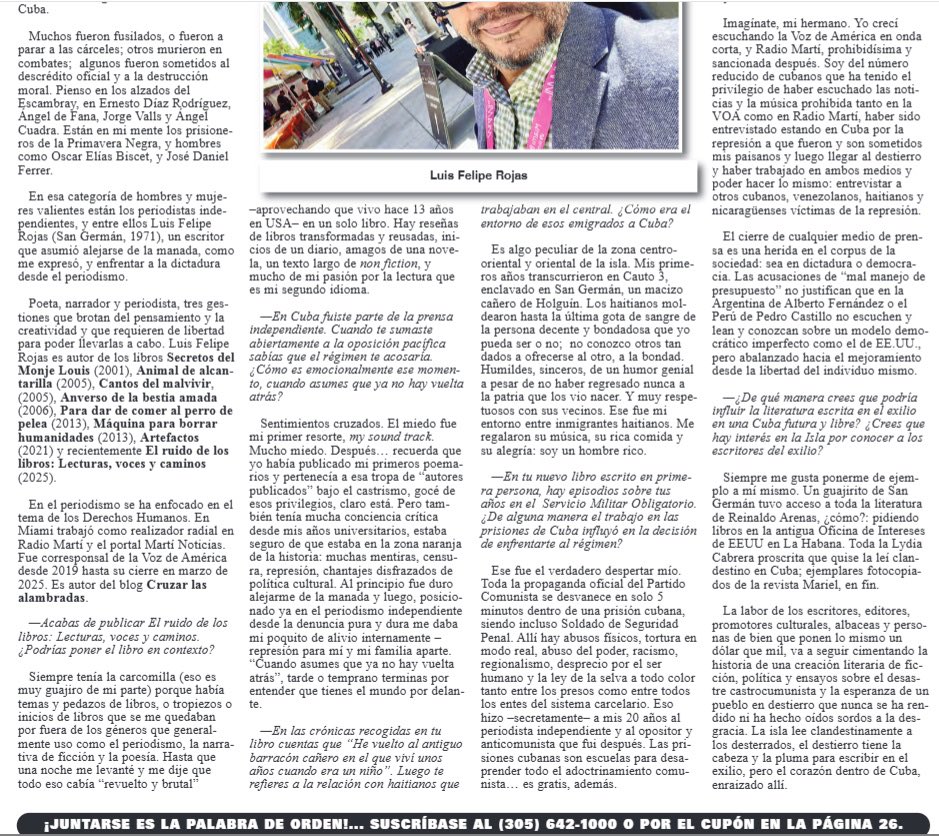 Hot en el periódico #LibreOnline en Miami, entrevistado por el escritor <a href="/luisdelapaz56/">Luis de la Paz</a> <a href="/luisdelapaz1956/">Luis de la Paz</a> libreonline.com/actualidad-con… Actualidad con Luis Felipe Rojas - Libre Online