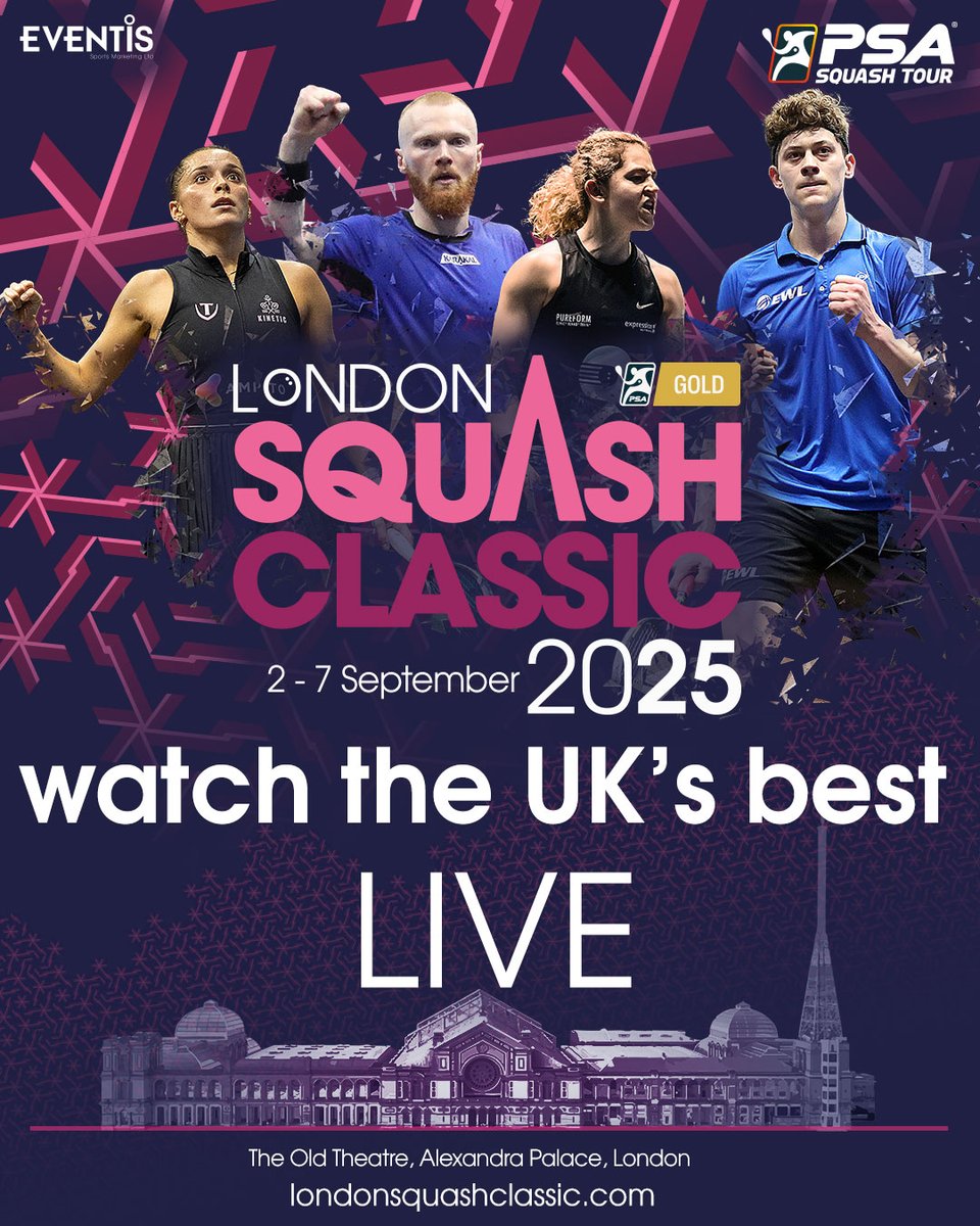 PSA Squash Tour (@psasquashtour) on Twitter photo Britain's best head to London in September 🇬🇧
Be there by locking in your seat to see who will take home the <a href="/LondonSqClassic/">London Squash Classic</a> title! 🏴🏆
🎟️ tinyurl.com/3f5kmpxf Britain's best head to London in September 🇬🇧
Be there by locking in your seat to see who will take home the <a href="/LondonSqClassic/">London Squash Classic</a> title! 🏴🏆
🎟️ tinyurl.com/3f5kmpxf