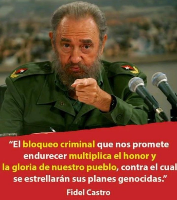 El pueblo de @Cuba junto a su Partido Comunista, no dejará jamás de denunciar el criminal y férreo Bloqueo yanqui contra está Isla Rebelde #LaLuchaNoHaCesado, nos sobran suficientes razones para exigir su fin.
#100ConFidel
