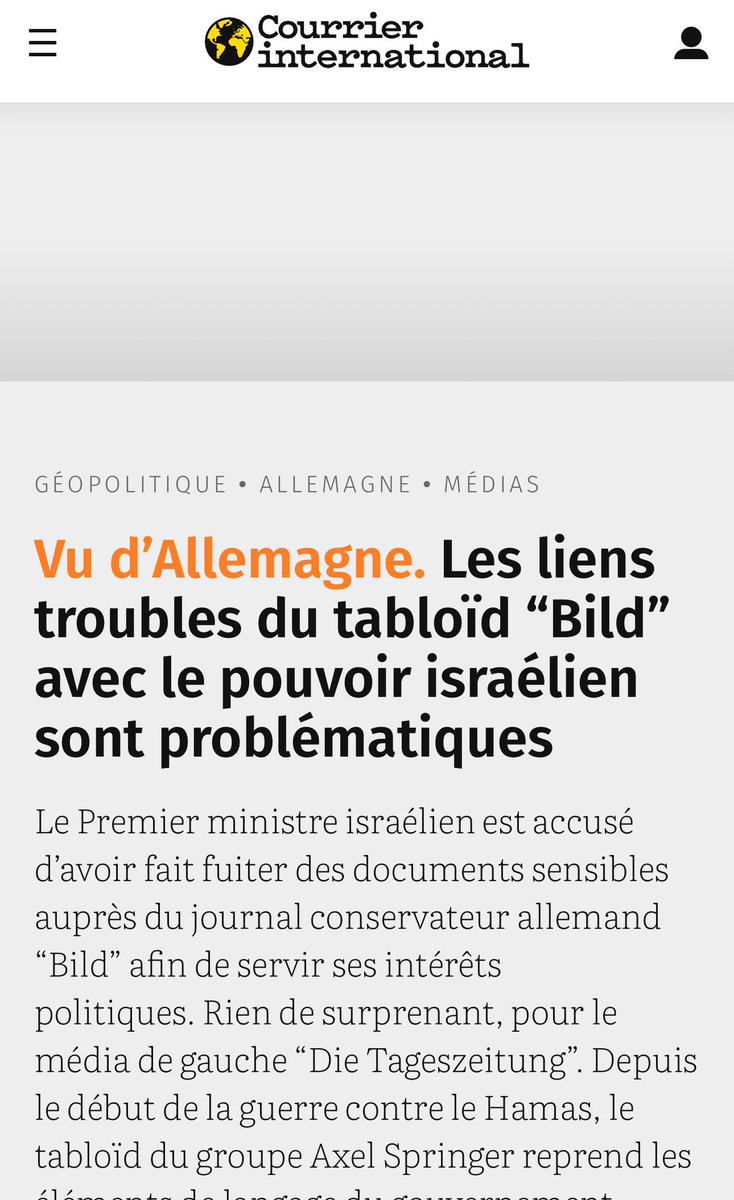 GeminaTeed's tweet photo. @SlMONWEINBERG C’est ça ta source ? Bild, tabloid trash pro-israélien qui a relayé les mensonges et documents secrets falsifiés fournis directement par #NetanyahuWarCriminal pour justifier la “guerre” à Gaza dans l’affaire des #BibiLeaks ? https://t.co/BxbaHN8sQn