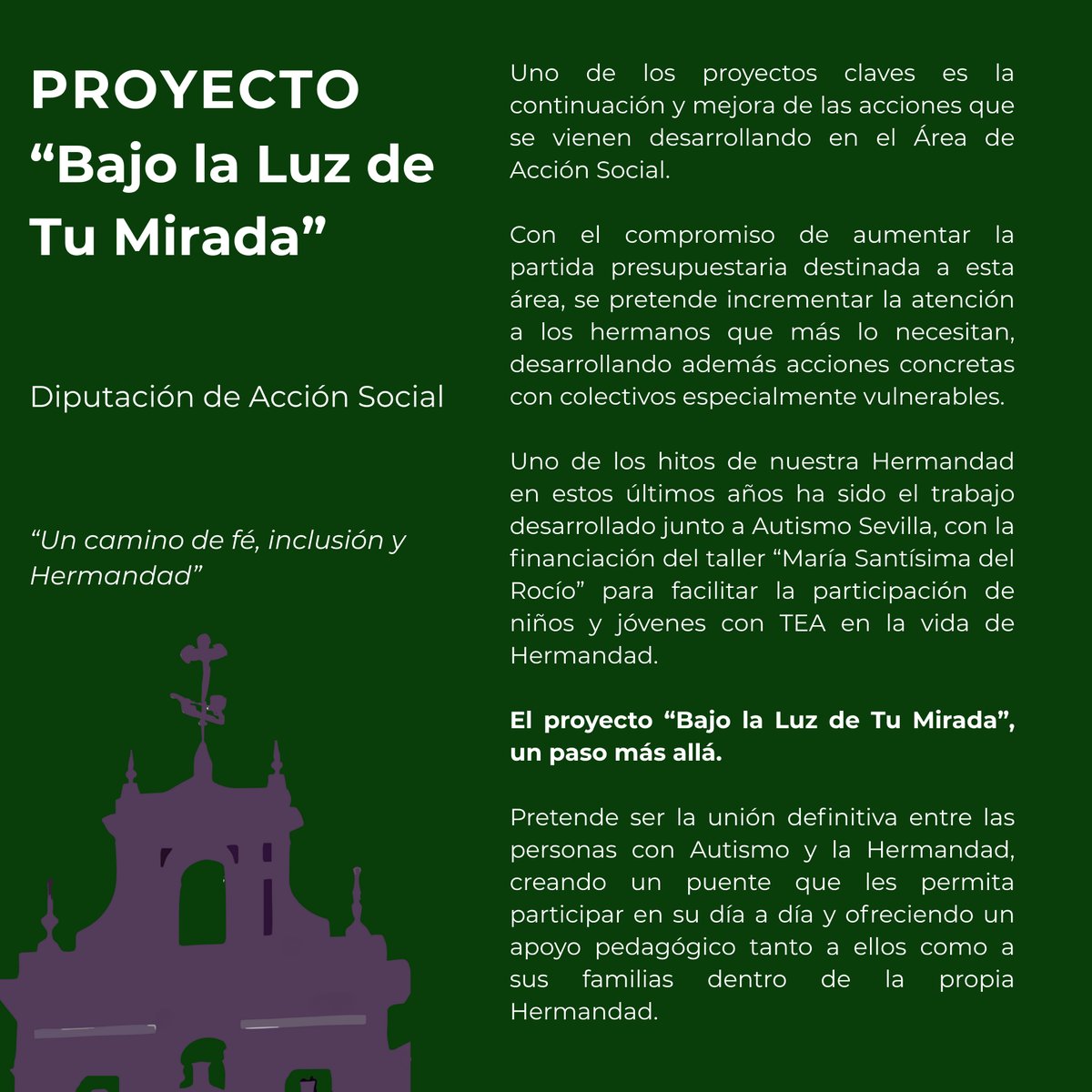 CandBenitoPonce's tweet photo. 🫂ACCIÓN SOCIAL | Proyecto "Bajo la Luz de Tu Mirada" 

🟢Un proyecto a largo plazo que nos permitirá disponer de un espacio propio para atender pedagógicamente a las personas con TEA. https://t.co/E1ya9l638Q