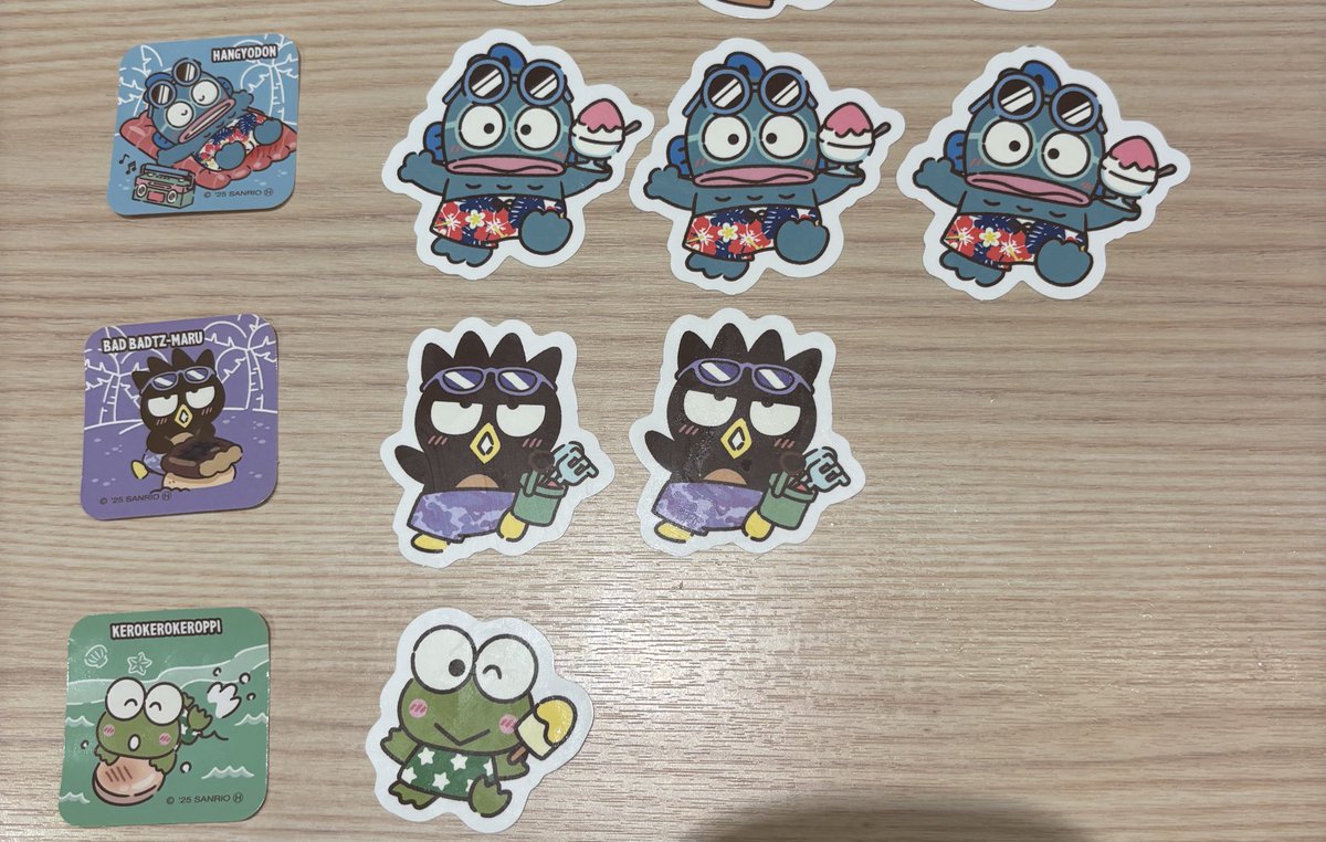 gp5hftq's tweet photo. 【交換】サンリオ スシロー はぴだんぶい コラボ マスコット ピック　ステッカー

譲)
画像のもの

求)
マスコット:ペックル>ポチャッコ
ピック:ペックル
ステッカー:ペックル>ポチャッコ

本日横浜手渡し🙆‍♂️
都内手渡し、郵送可能
お気軽にお声がけください！ https://t.co/aRkD4gkvKV