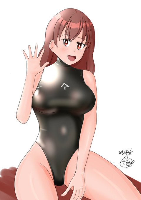 リアライズ様(@REALISE_jp )のガミーラバー着用イラストを描きました。光の反射具合がとてもいいですね。 